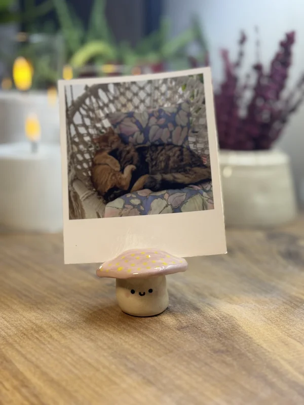 Pembe Mantar Fotoğraf-Not Tutucu | Flamio Studio